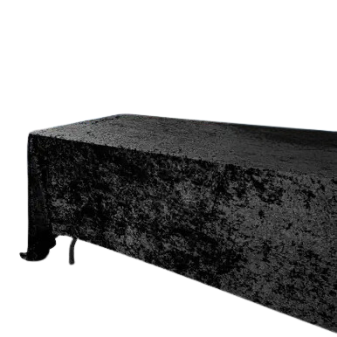 Obrus prostokątny aksamitny 280x160cm Velvet czarny