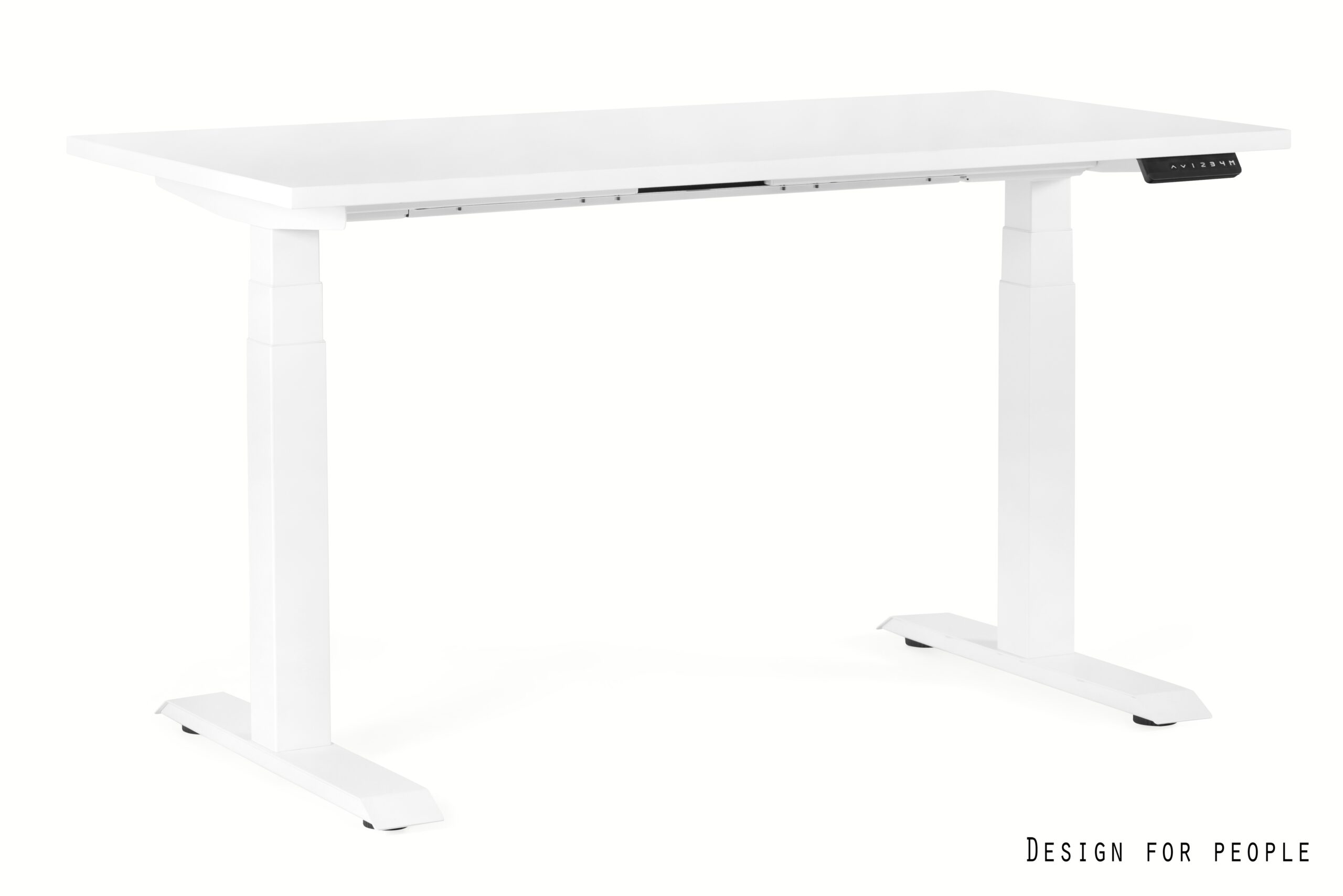 FIGHTER SINGLE DESK biurko elektryczne, biały stelaż, blat 4 kolory