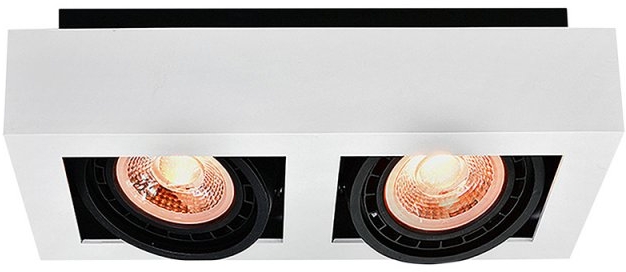 GTV Loid lampa podsufitowa 2x40 W biała OS-LOID-2GU10-00-DEC