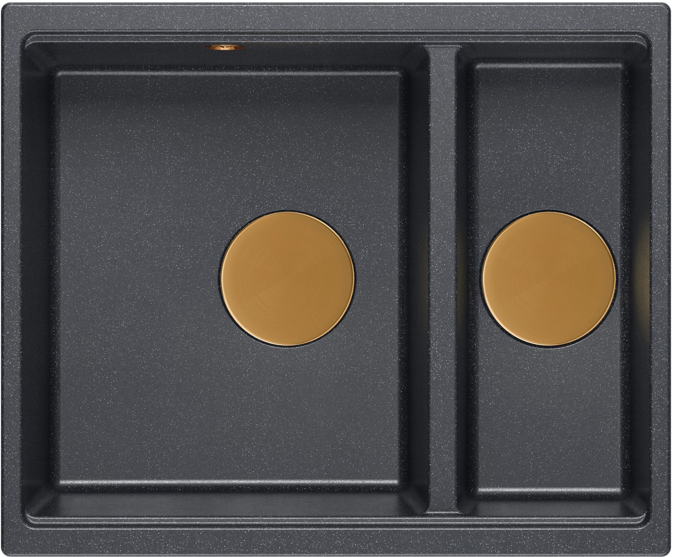 Quadron Logan 150 zlewozmywak 55x46 cm Graniteq czarny/miedziany HCQL5646U8-C1_U