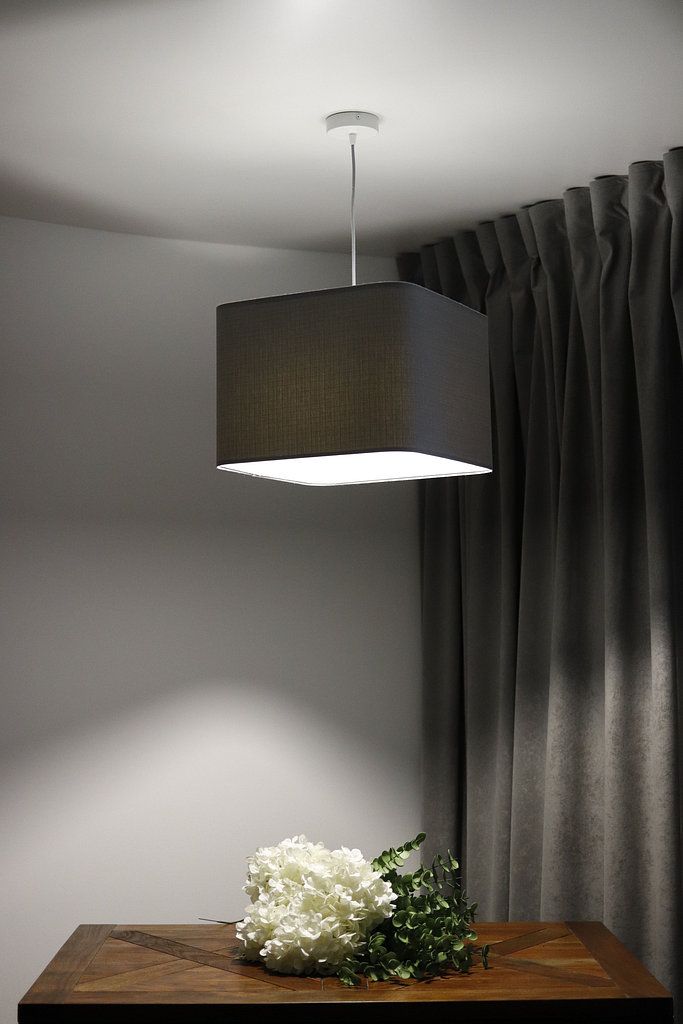 BPS Koncept Kwadro len light lampa wisząca 1x60 W szary/popielaty KW-009-40W30