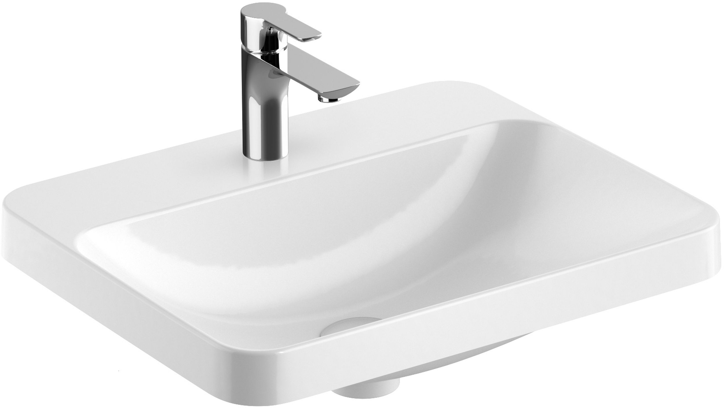 Geberit Variform umywalka 55x45 cm wpuszczana prostokątna KeraTect biała 500.742.00.2