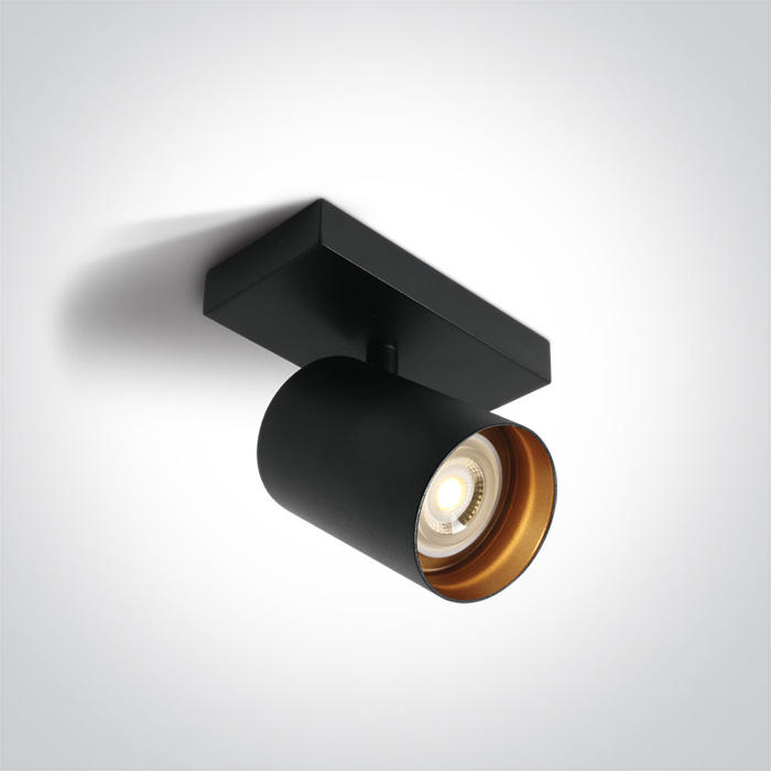 One Light Elatos lampa podsufitowa 1x10W czarna 65105N/B