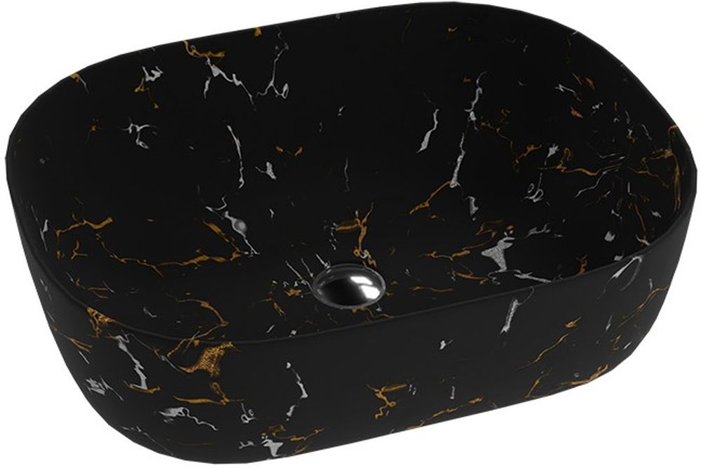 LaVita Fuego umywalka 50x38,5 cm nablatowa prostokątna czarny mat - Wysyłka w 24h