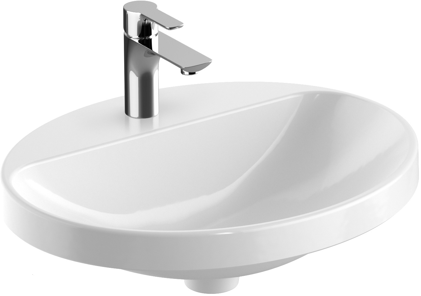 Geberit Variform umywalka 55x45 cm wpuszczana owalna KeraTect biała 500.723.00.2