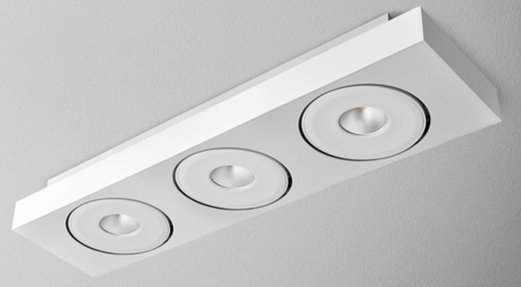 Aqform Sleek lampa podsufitowa 3x26.5W LED biały struktura 40285-M930-F1-00-13