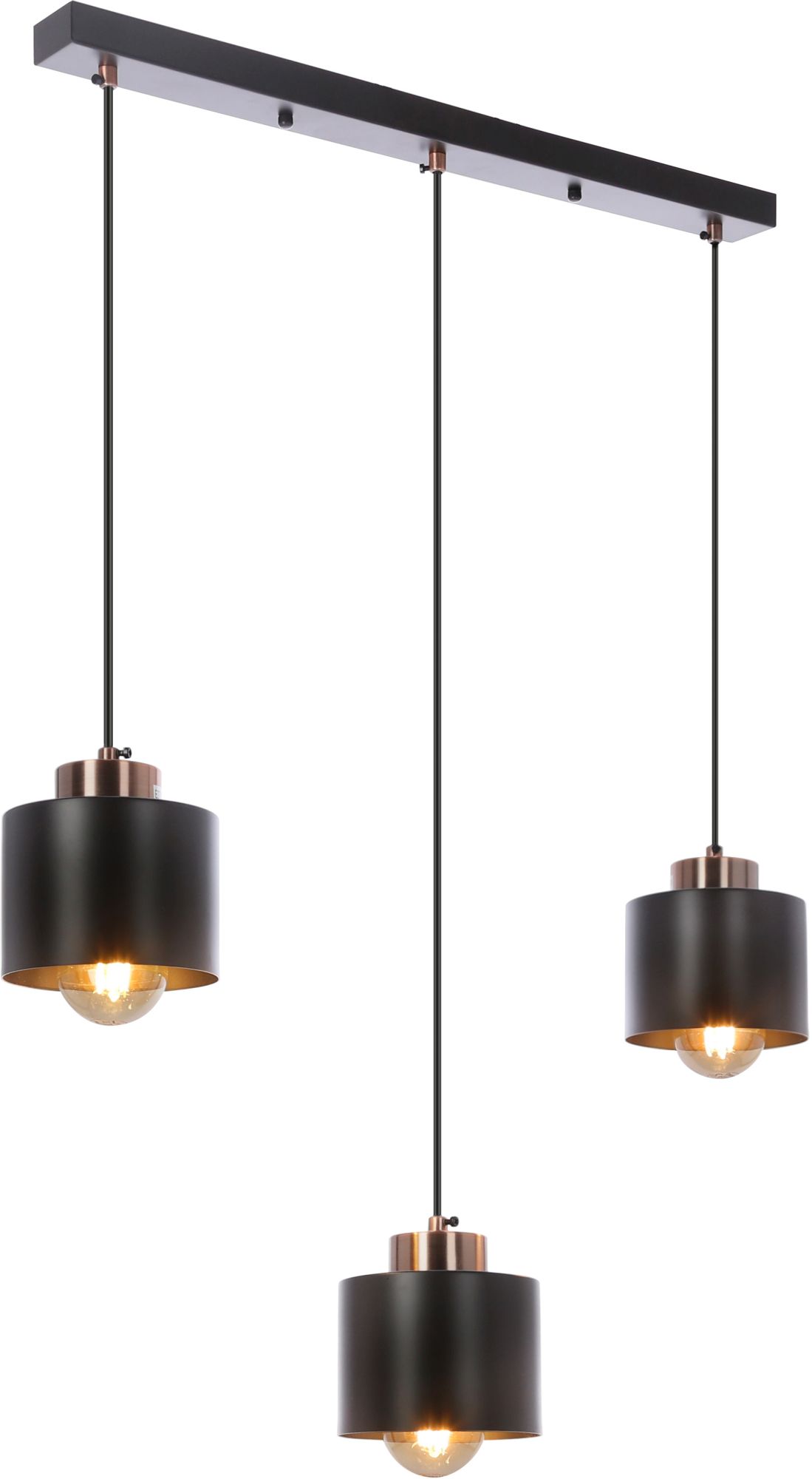 Candellux Olena lampa wisząca 3x60W czarna 33-79022