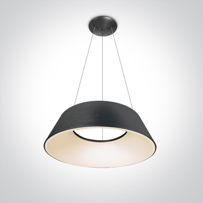 One Light Amedi lampa wisząca 1x60 W antracyt szczotkowany 63058/BAN/W