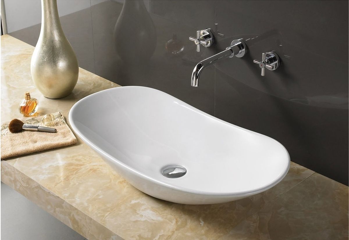 Rea Royal umywalka 62x36 cm nablatowa owalna biała REA-U0441 - Wysyłka w 24h
