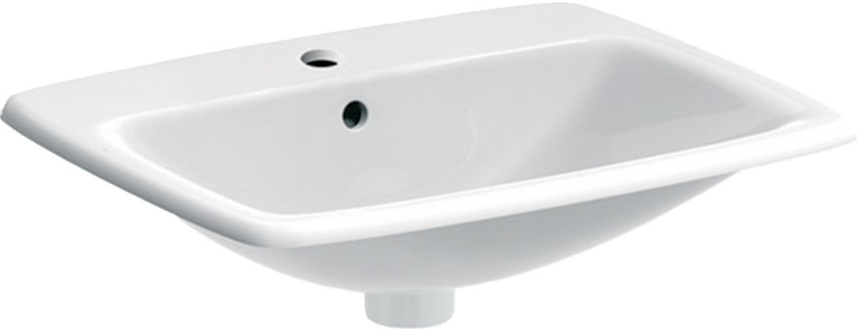 Geberit Selnova Square umywalka 55x45 cm wpuszczana prostokątna biała 500.306.01.1