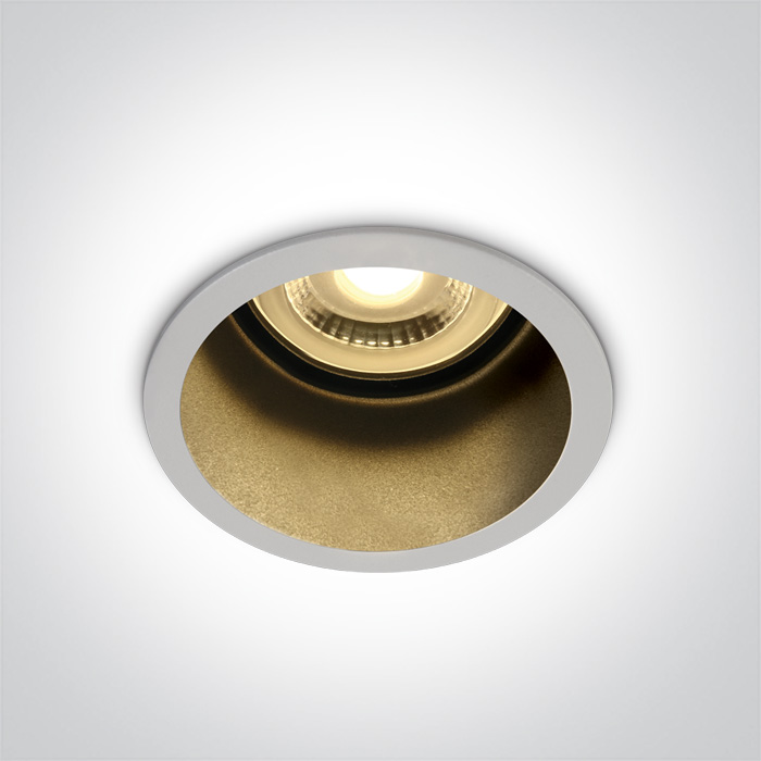 One Light Ormos lampa do zabudowy 1x50W biały/czarny 10105D8/W/B