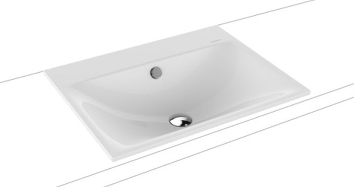 Kaldewei Silenio umywalka 60x46 cm wpuszczana prostokątna model 3037 biała 907706003001