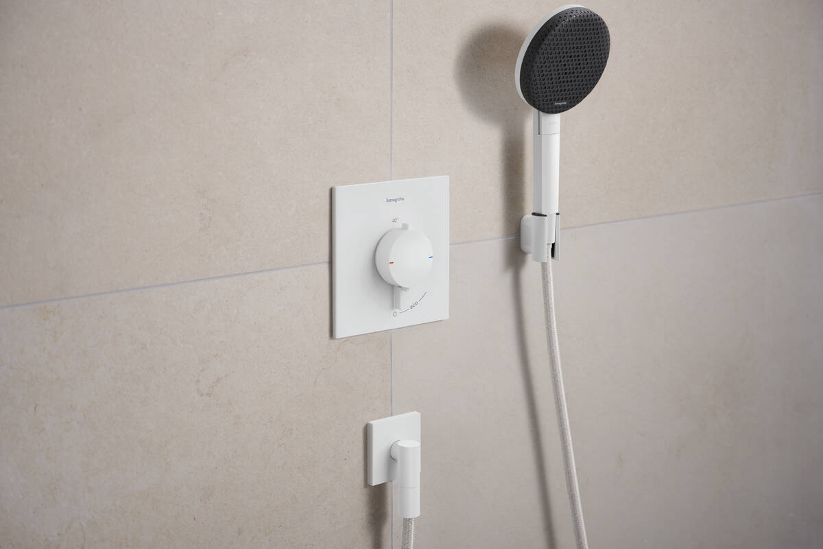 Hansgrohe Ecostat Comfort E bateria prysznicowa podtynkowa z termostatem biała 33710700
