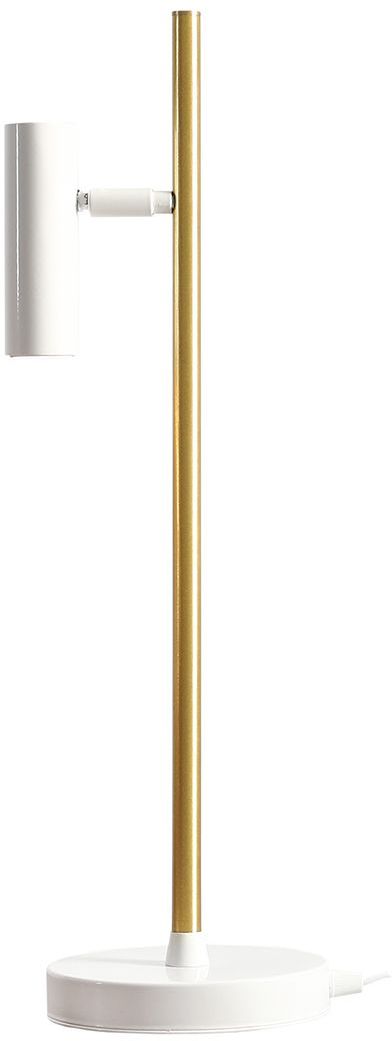 Aldex Trevo lampa biurkowa 1x35 W biała-mosiądz 1097B40