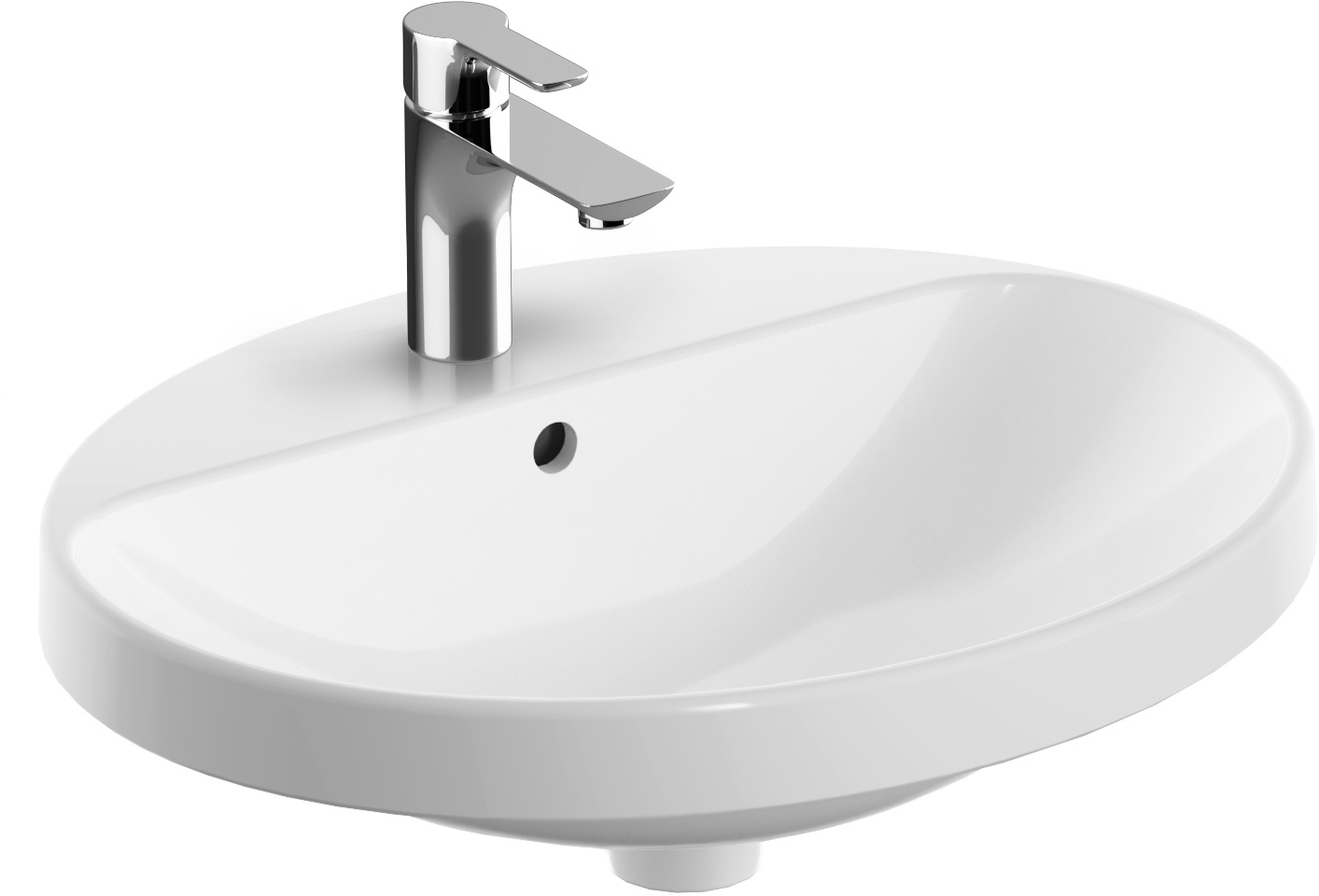 Geberit Variform umywalka 55x45 cm wpuszczana owalna KeraTect biała 500.721.00.2 - Wysyłka w 24h