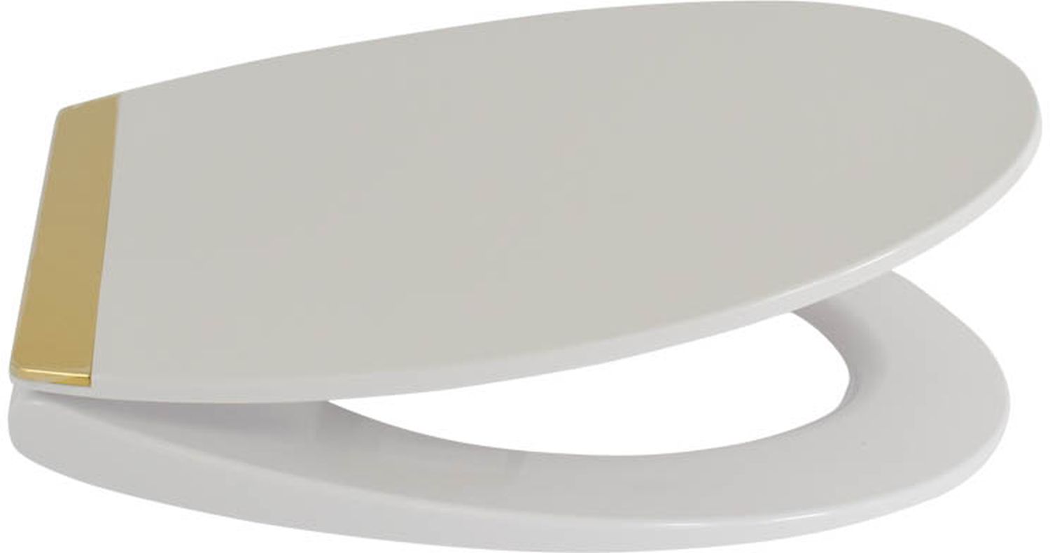 Sepio deska sedesowa Model 203 biała/złota 10DESWCGDU203 - Wysyłka w 24h