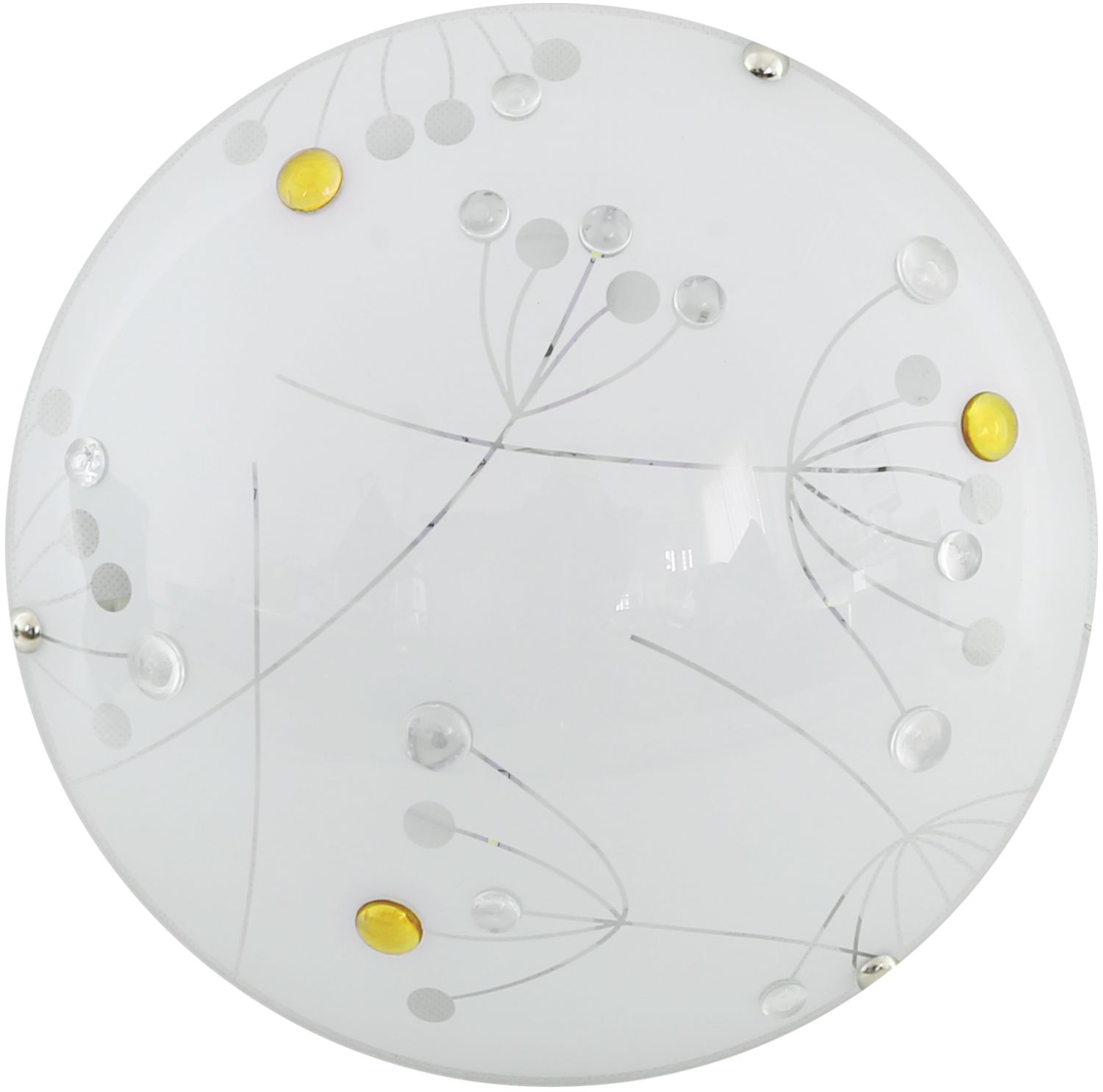 Candellux Floral plafon 1x10W LED biały/bursztynowy 13-49766