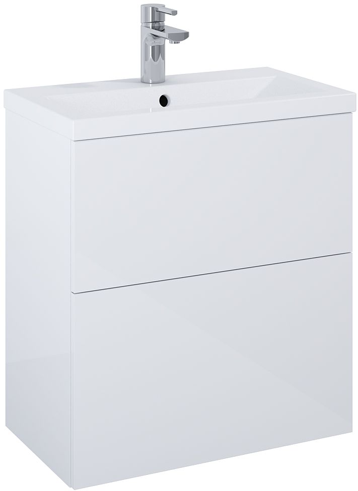 Elita Kido umywalka z szafką 60,6 cm biały połysk RE020601118060