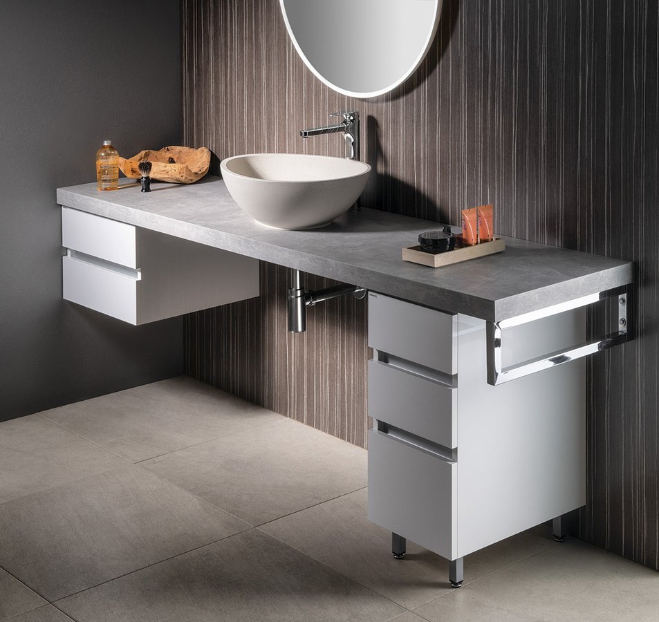 Sapho Avice blat 180 cm podumywalkowy cement AV187
