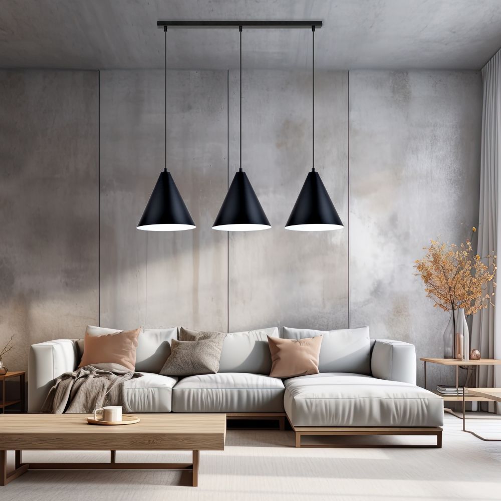 Emibig Rebel lampa wisząca 3x15 W biała-czarna 1270/3