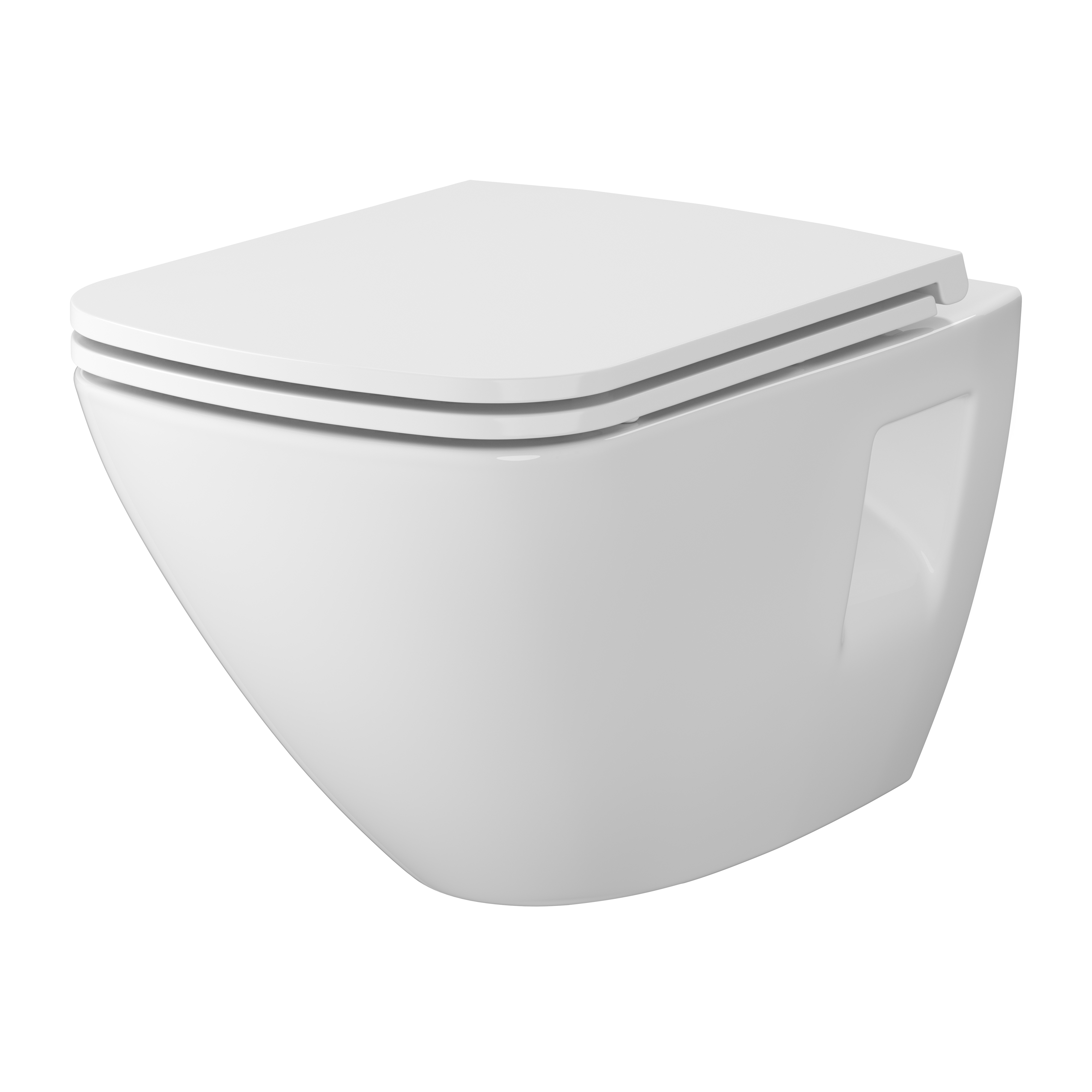 Cersanit Moduo Plus zestaw miska WC Squere wisząca z deską Slim biała S701-971