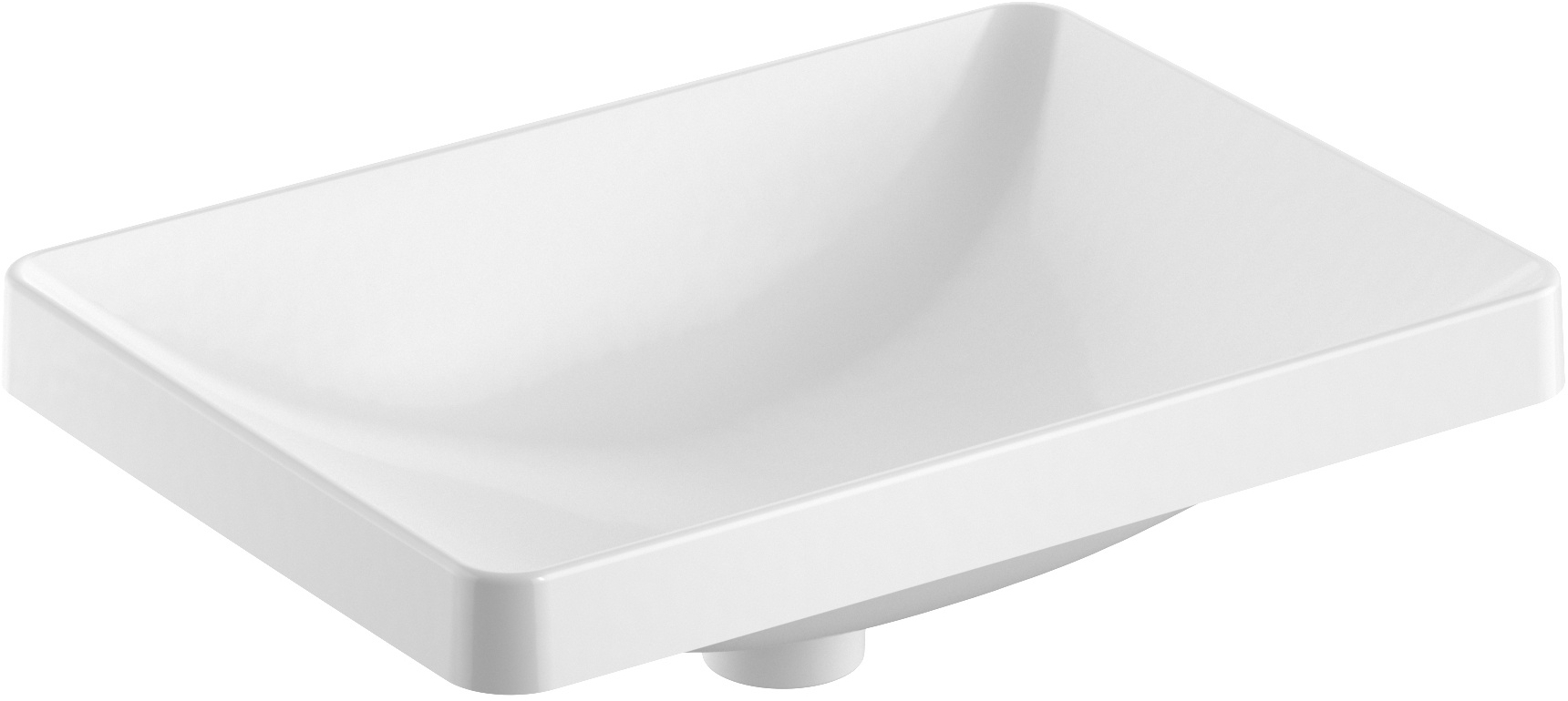 Geberit Variform umywalka 55x40 cm wpuszczana prostokątna KeraTect biała 500.738.00.2