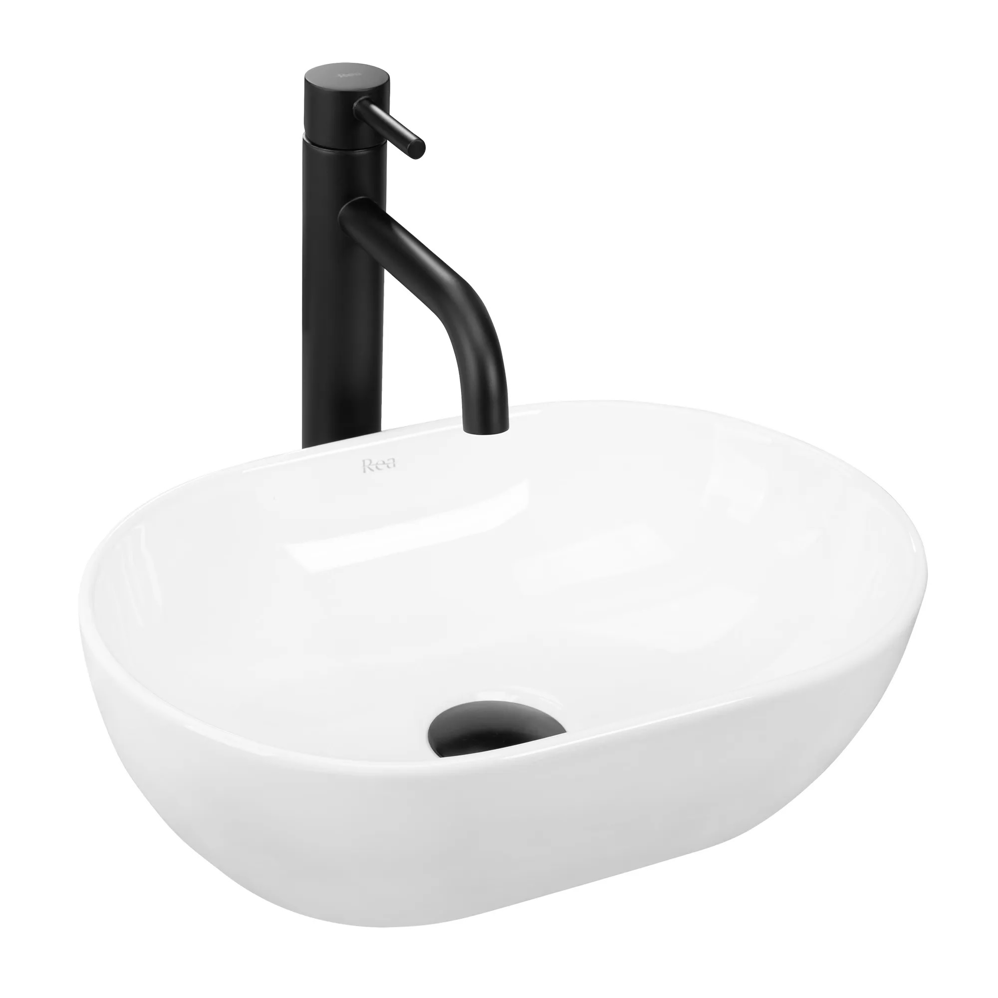 Rea Amelia umywalka 38x26 cm owalna biała REA-U3322 - Wysyłka w 24h