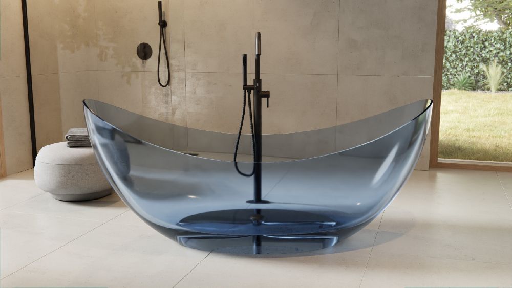 Besco Axya wanna wolnostojąca 180x80 cm owalna Blue Wave #WAA-180-BWC