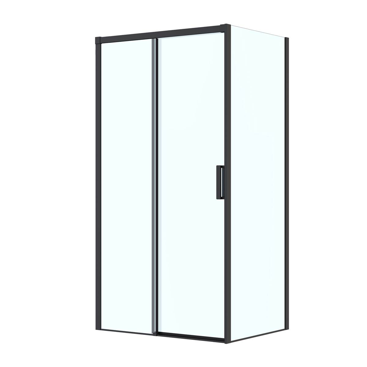Oltens Breda kabina prysznicowa 110x90 cm prostokątna czarny mat/szkło przezroczyste 20225300 - Wysyłka w 24h