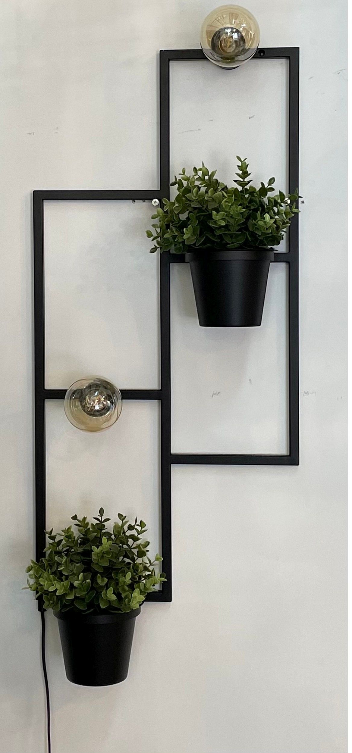 Luminex Flower Wall kinkiet 2x15W czarny 5336