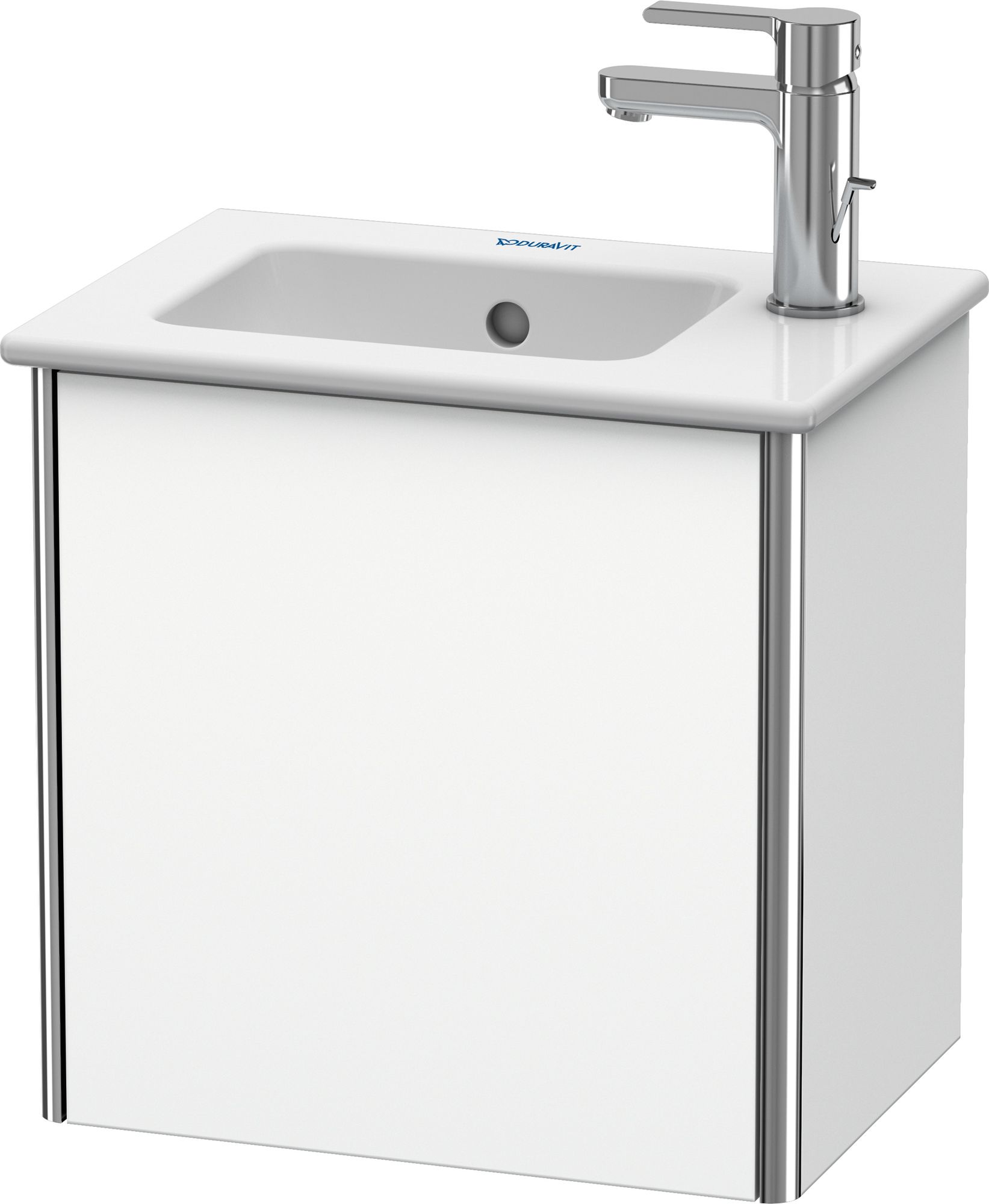 Duravit XSquare szafka 41 cm podumywalkowa wisząca prawa biały mat XS4170R1818