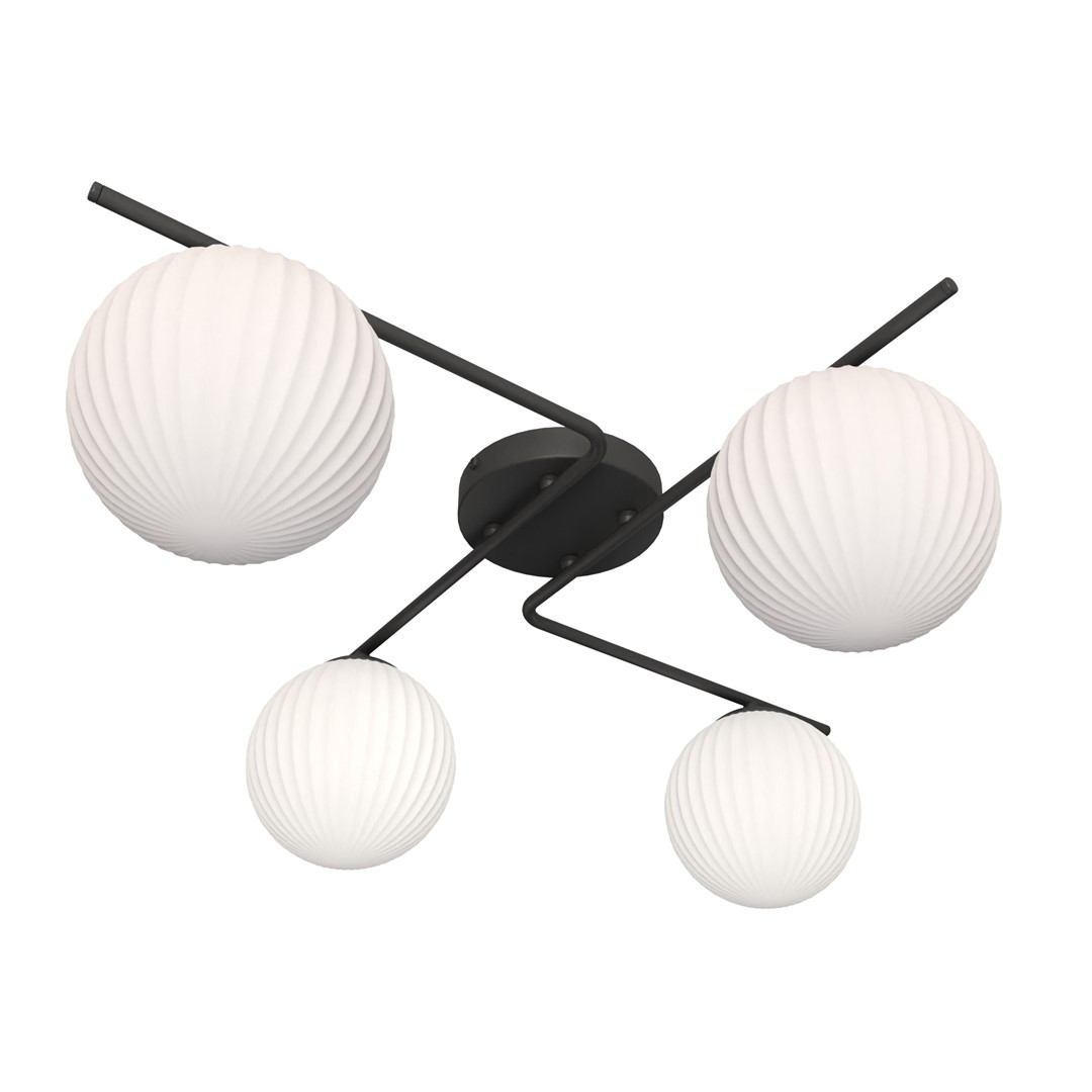 Emibig Vespa lampa podsufitowa 4x10 W biała-czarna 1395/4