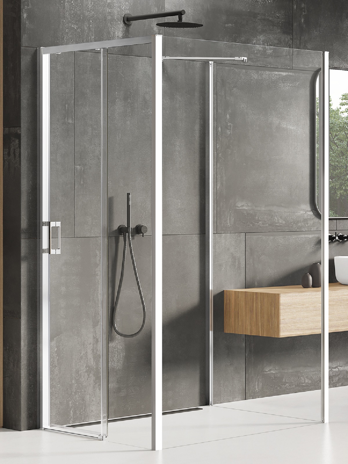 New Trendy Prime kabina prysznicowa 110x120 cm prostokątna chrom połysk/szkło przezroczyste K-1597