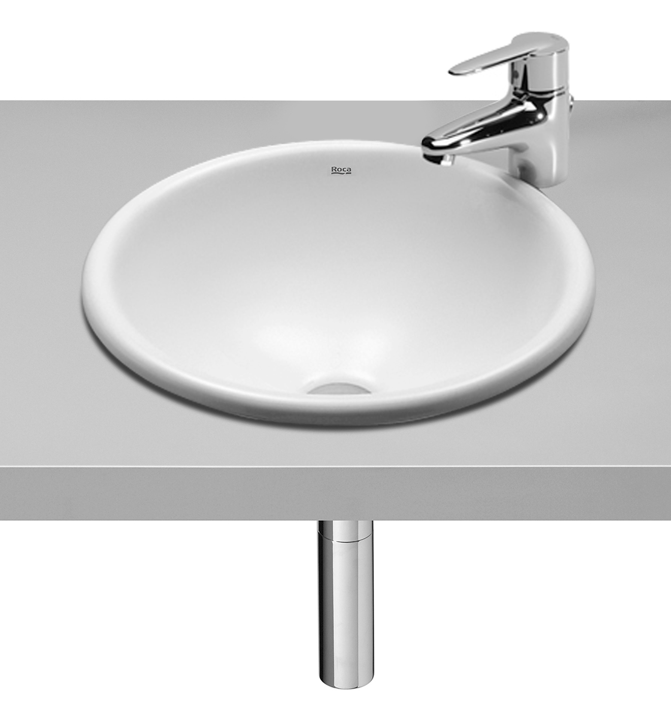 Roca Foro umywalka 36 cm okrągła wpuszczana biała A327880000