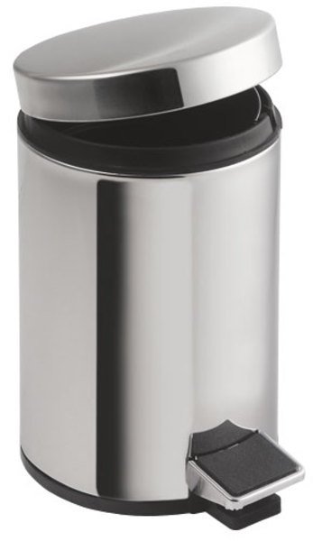 Aqualine Simple Line kosz na śmieci 12 l stal nierdzewna polerowana 27112