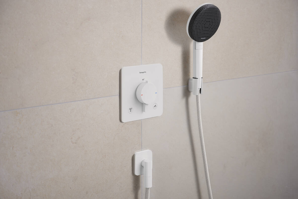 Hansgrohe Ecostat Comfort Q bateria wannowo-prysznicowa podtynkowa z termostatem biała 33713700