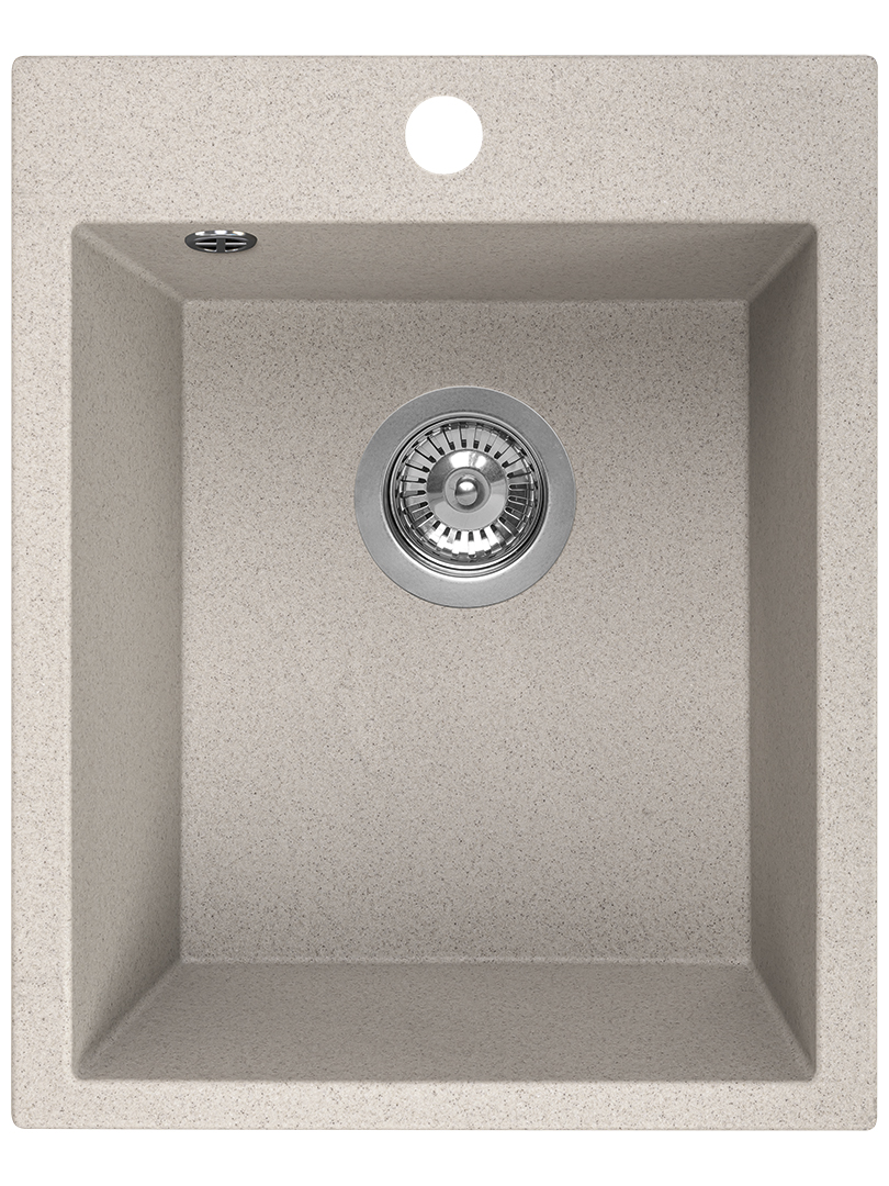 Laveo Chichi zlewozmywak granitowy 48x39 cm 1-komorowy beżowy SBH410T - Wysyłka w 24h