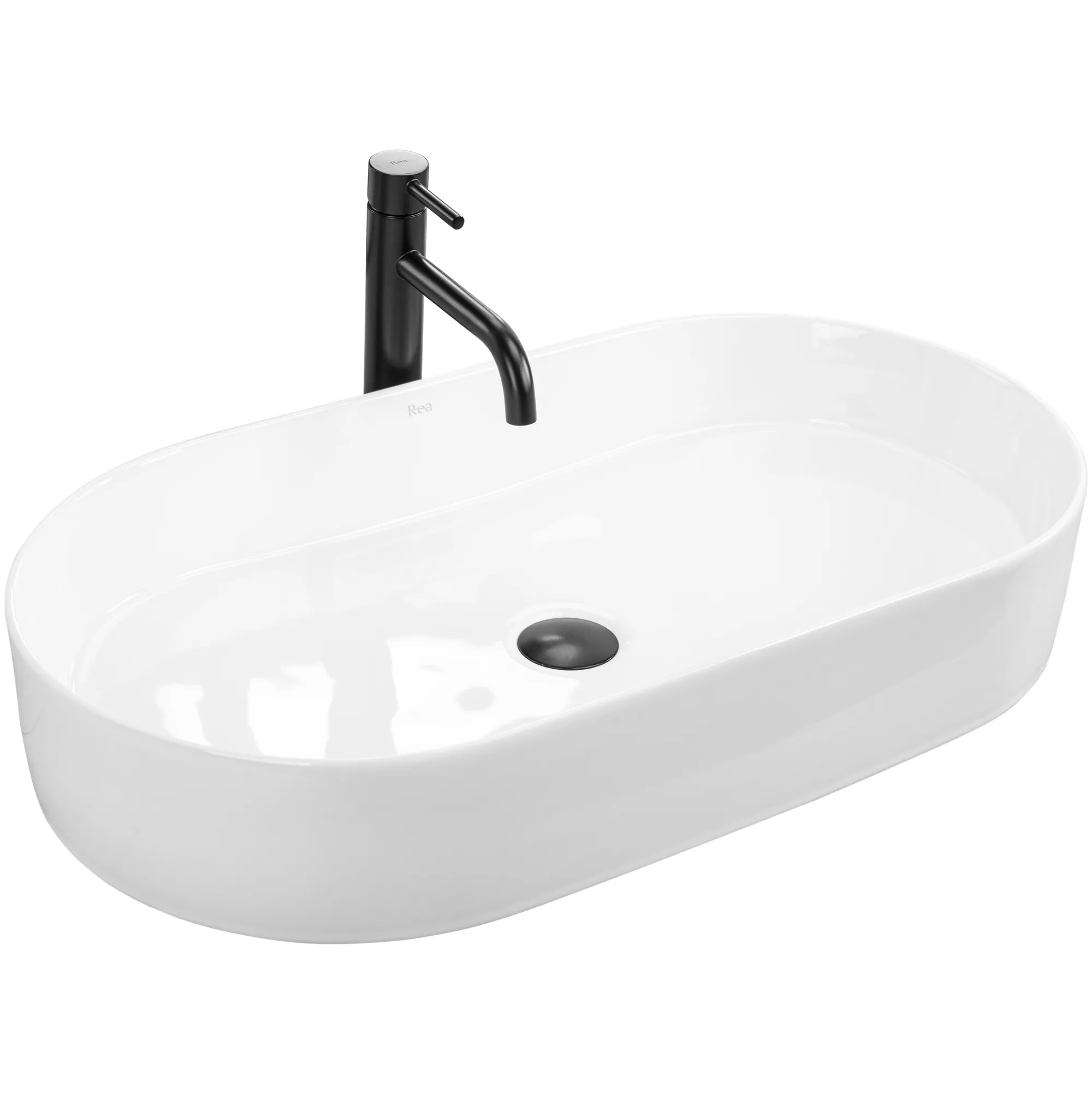 Rea Nadia umywalka 71x38,5 cm owalna nablatowa biała REA-U5801 - Wysyłka w 24h