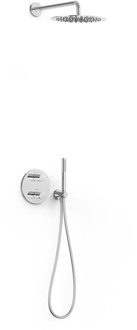 Tres Therm-Box zestaw prysznicowy podtynkowy termostatyczny z deszczownicą chrom 26225004