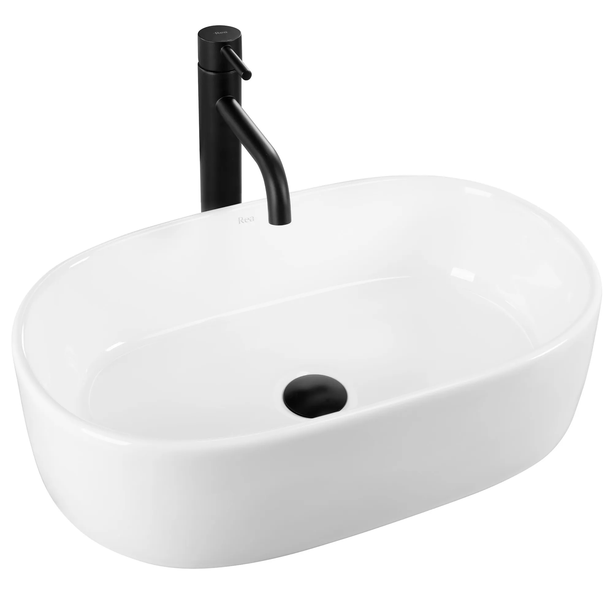 Rea umywalka 57x36 cm owalna biała REA-U0600 - Wysyłka w 24h