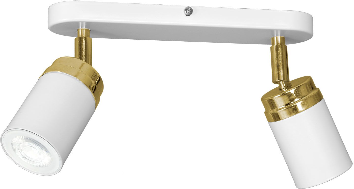 Luminex Reno lampa podsufitowa 2x8W biały/złoty 5155
