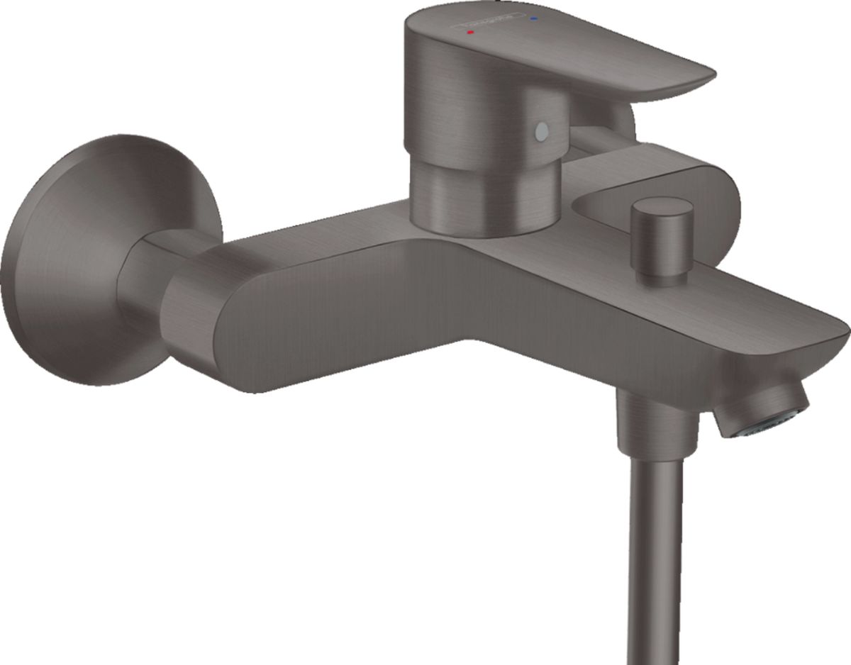 Hansgrohe Talis E bateria wannowo-prysznicowa ścienna czarny chrom szczotkowany 71740340