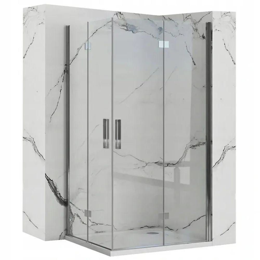 Rea Molier Double kabina prysznicowa 100x100 cm kwadratowa chrom/szkło przezroczyste REA-K6371/REA-K6371 - Wysyłka w 24h