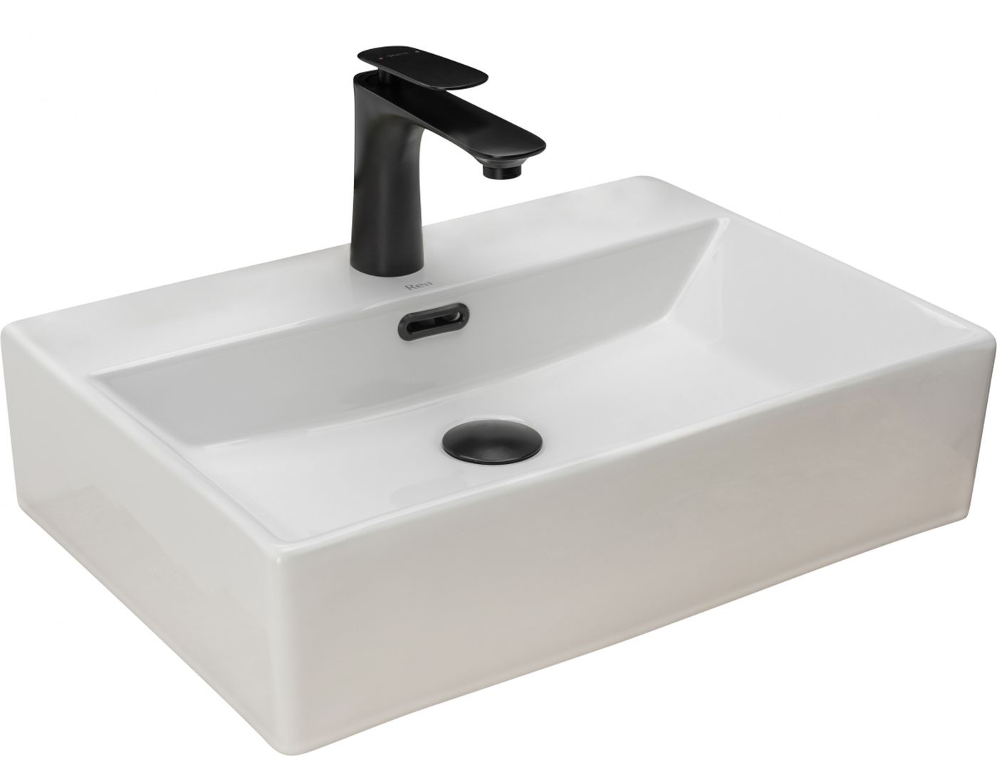 Rea Bonita umywalka 51x36 cm nablatowa prostokątna biała REA-U8701