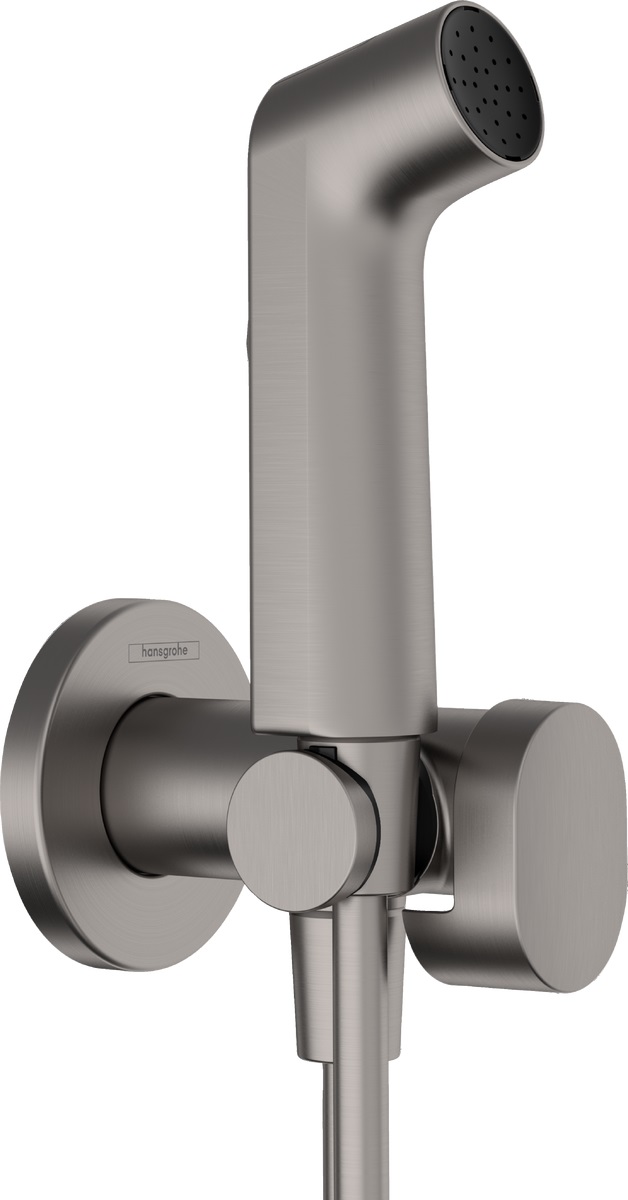 Hansgrohe Bidette bateria bidetowa z zestawem prysznicowym podtynkowa czarny chrom szczotkowany 29232340