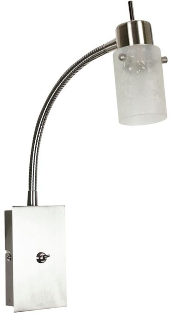 Candellux Frozen kinkiet 1x40W LED nikiel mat/biały 91-22493