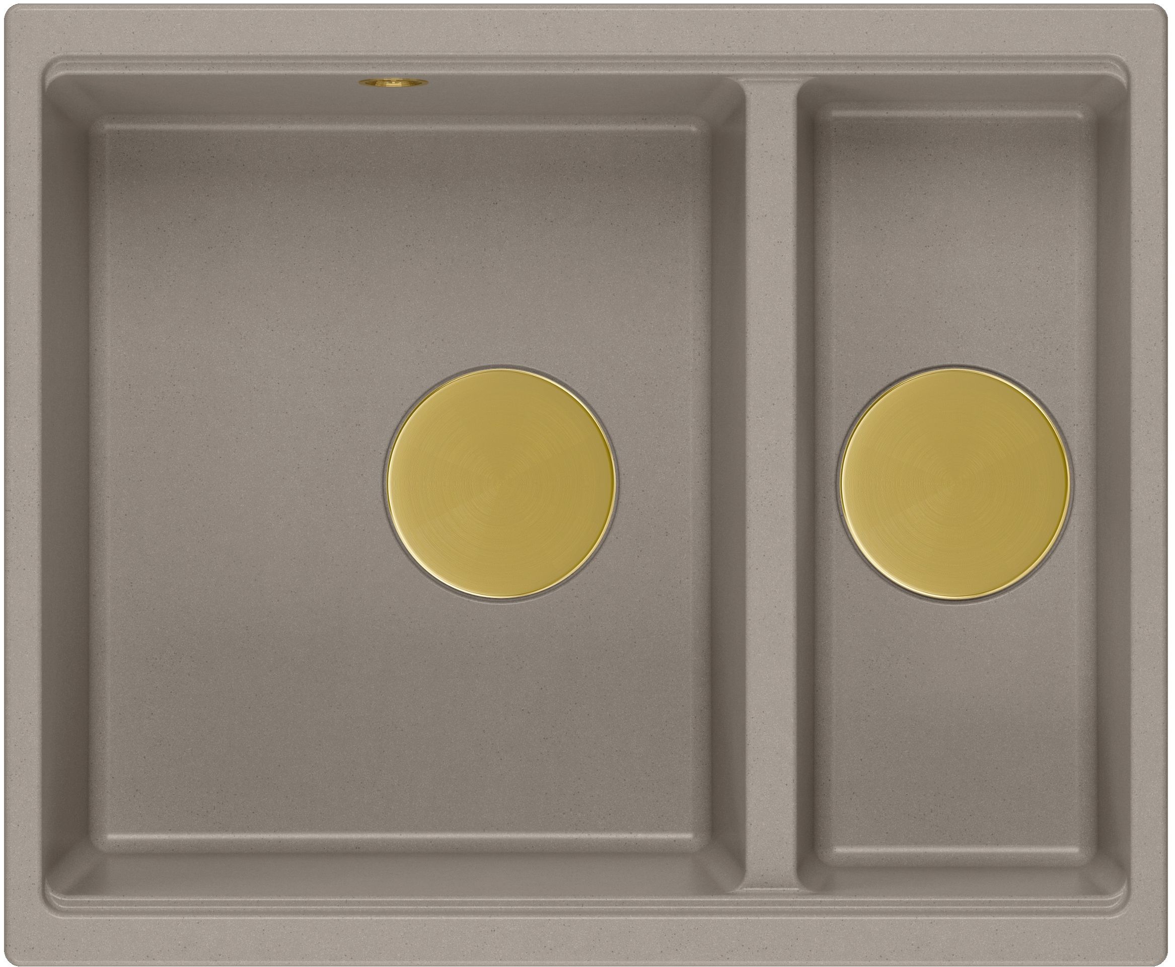 Quadron Logan 150 zlewozmywak 55x46 cm Graniteq jasnobeżowy/złoty HCQL5646U4-G1_U