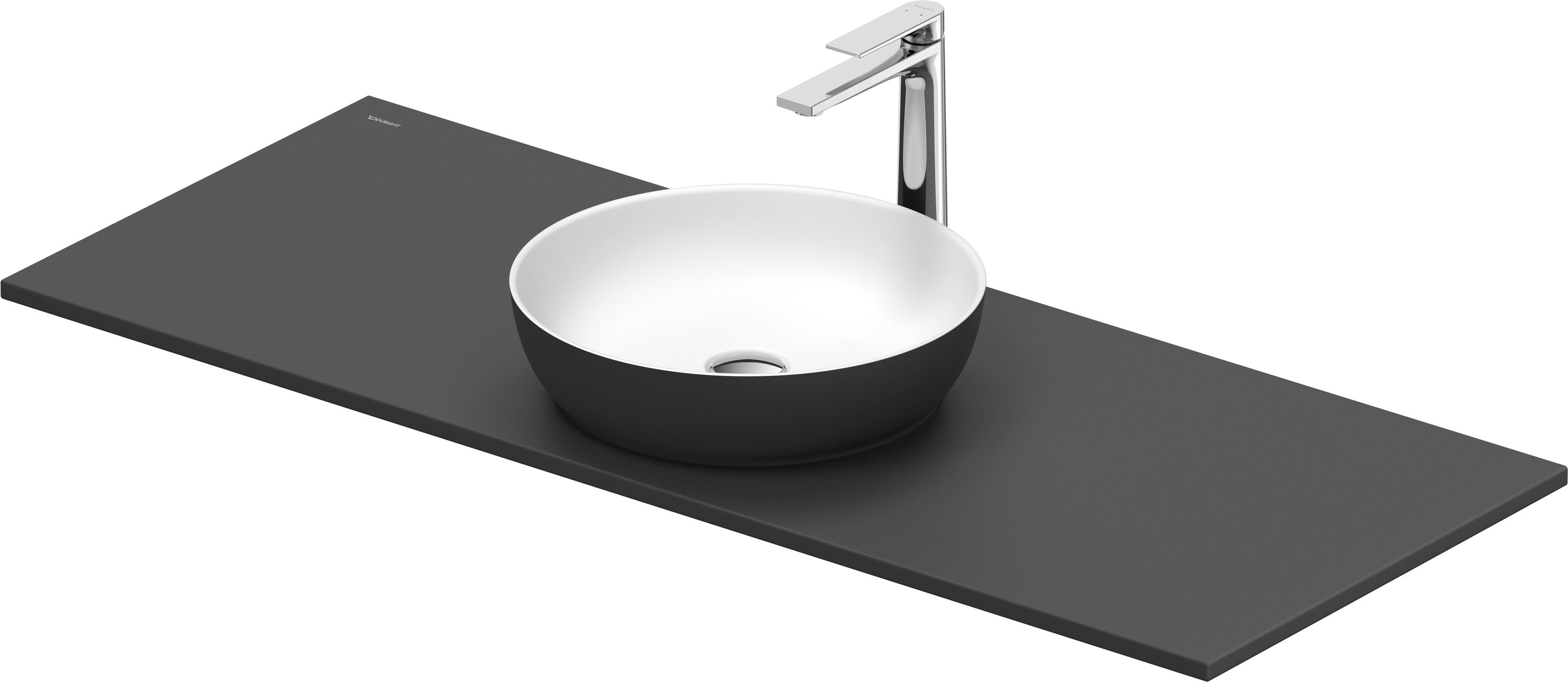 Duravit Sivida umywalka z konsolą 128 cm szarą 268015FI00
