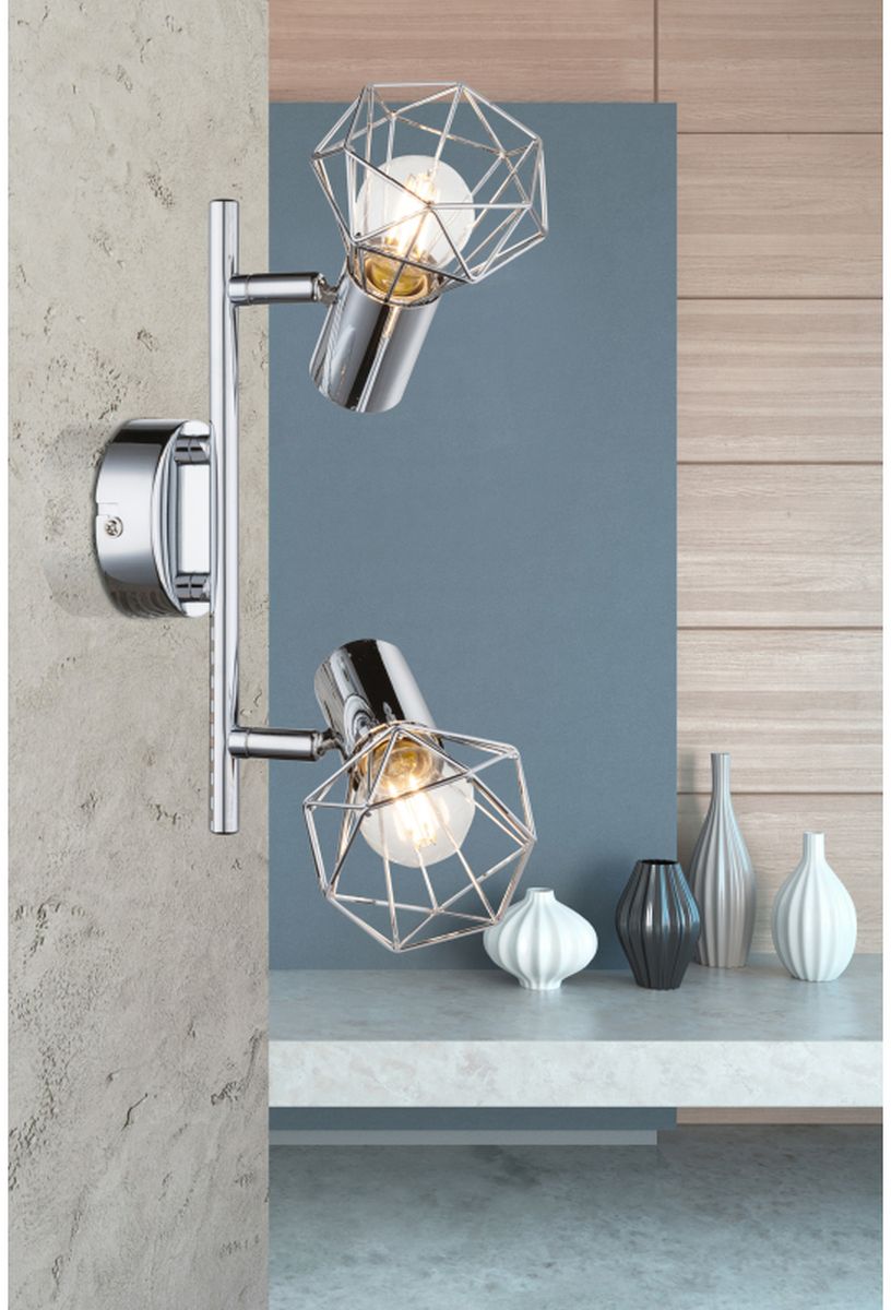 Globo Lighting Xara I lampa podsufitowa 2x40W chrom 54802-2