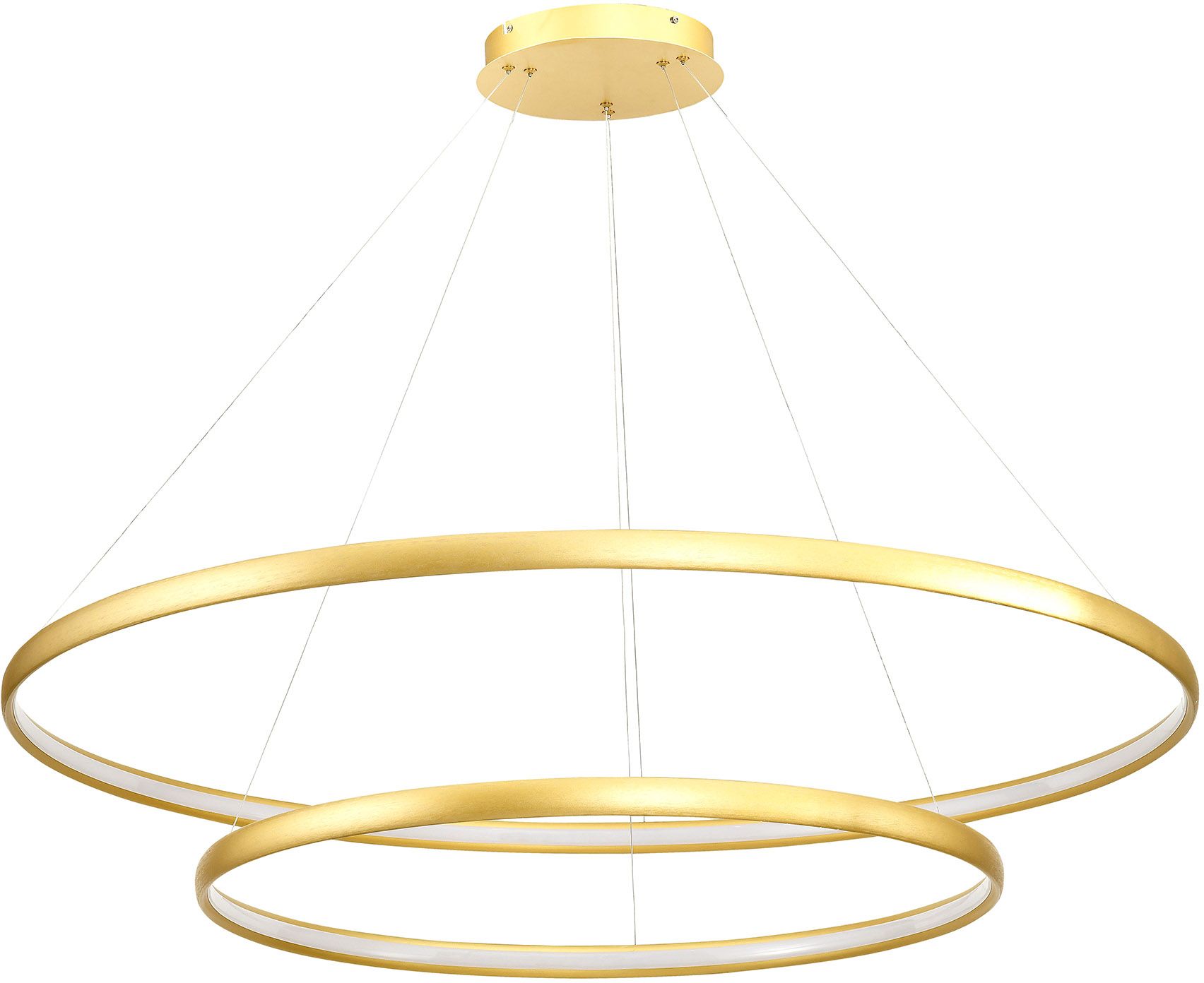 Zuma Line Carlo lampa wisząca 2x65W LED złoty szczotkowany PL210503-800+1200-GD